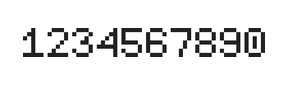 5×7数字点阵字体 ddN57AB1069