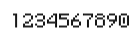 5×7数字点阵字体 ddN57AB1073