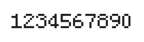 5×7数字点阵字体 ddN57AB1074