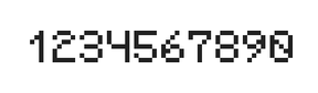 5×7数字点阵字体 ddN57AB1077