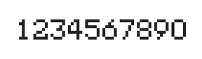 5×7数字点阵字体 ddN57AB1078