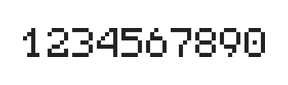 5×7数字点阵字体 ddN57AB1080
