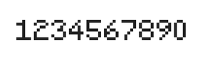 5×7数字点阵字体 ddN57AB1081