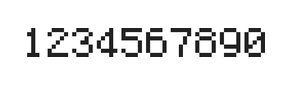 5×7数字点阵字体 ddN57AB1085