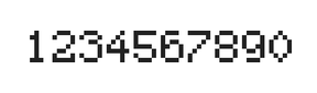 5×7数字点阵字体 ddN57AB1091