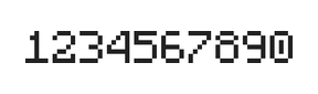 5×7数字点阵字体 ddN57AB1093