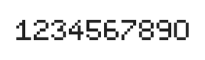 5×7数字点阵字体 ddN57AB1095