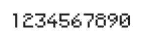 5×7数字点阵字体 ddN57AB1096