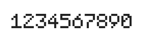 5×7数字点阵字体 ddN57AB1098