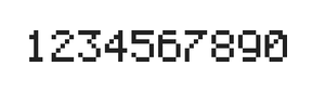 5×7数字点阵字体 ddN57AB1100