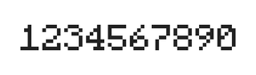 5×7数字点阵字体 ddN57AB1104