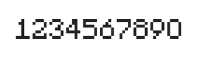 5×7数字点阵字体 ddN57AB1105