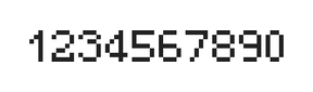 5×7数字点阵字体 ddN57AB1111