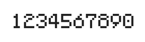 5×7数字点阵字体 ddN57AB1112