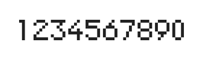 5×7数字点阵字体 ddN57AB1119