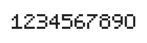 5×7数字点阵字体 ddN57AB1128