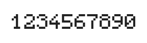 5×7数字点阵字体 ddN57AB1137