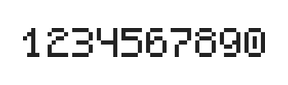 5×7数字点阵字体 ddN57AB1148