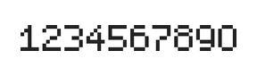 5×7数字点阵字体 ddN57AB1153