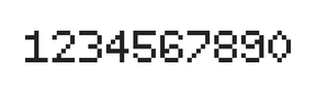 5×7数字点阵字体 ddN57AB1159