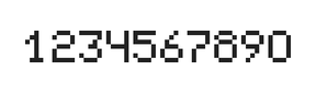 5×7数字点阵字体 ddN57AB1162