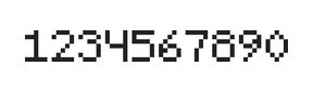 5×7数字点阵字体 ddN57AB1163
