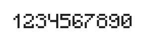 5×7数字点阵字体 ddN57AB1164