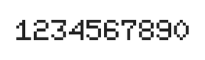 5×7数字点阵字体 ddN57AB1167