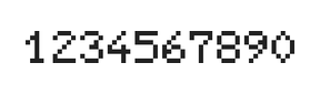 5×7数字点阵字体 ddN57AB1169