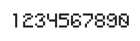 5×7数字点阵字体 ddN57AB1174