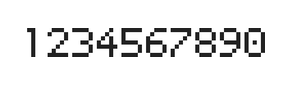 5×7数字点阵字体 ddN57AB1177