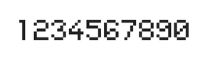 5×7数字点阵字体 ddN57AB1179