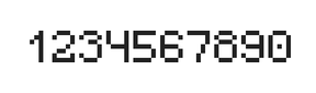 5×7数字点阵字体 ddN57AB1190