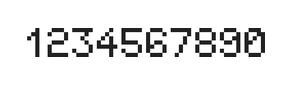 5×7数字点阵字体 ddN57AB1191