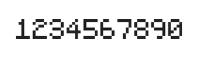 5×7数字点阵字体 ddN57AB1195