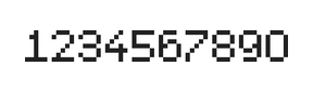 5×7数字点阵字体 ddN57AB1203