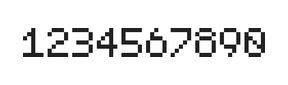 5×7数字点阵字体 ddN57AB1204