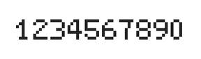 5×7数字点阵字体 ddN57AB1206