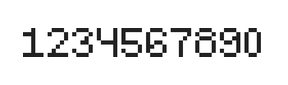 5×7数字点阵字体 ddN57AB1210