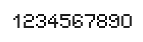 5×7数字点阵字体 ddN57AB1219