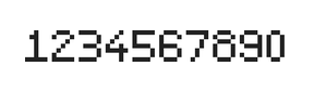5×7数字点阵字体 ddN57AB1221