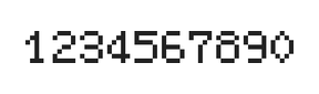 5×7数字点阵字体 ddN57AB1226