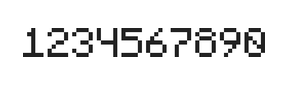 5×7数字点阵字体 ddN57AB1232