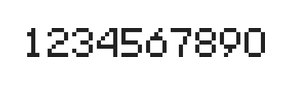 5×7数字点阵字体 ddN57AB1235