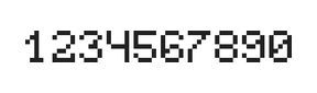 5×7数字点阵字体 ddN57AB1237