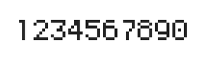 5×7数字点阵字体 ddN57AB1243