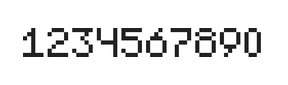 5×7数字点阵字体 ddN57AB1246