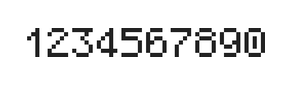 5×7数字点阵字体 ddN57AB1249