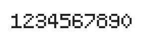 5×7数字点阵字体 ddN57AB1250