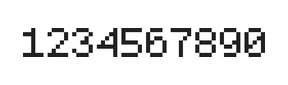 5×7数字点阵字体 ddN57AB1254